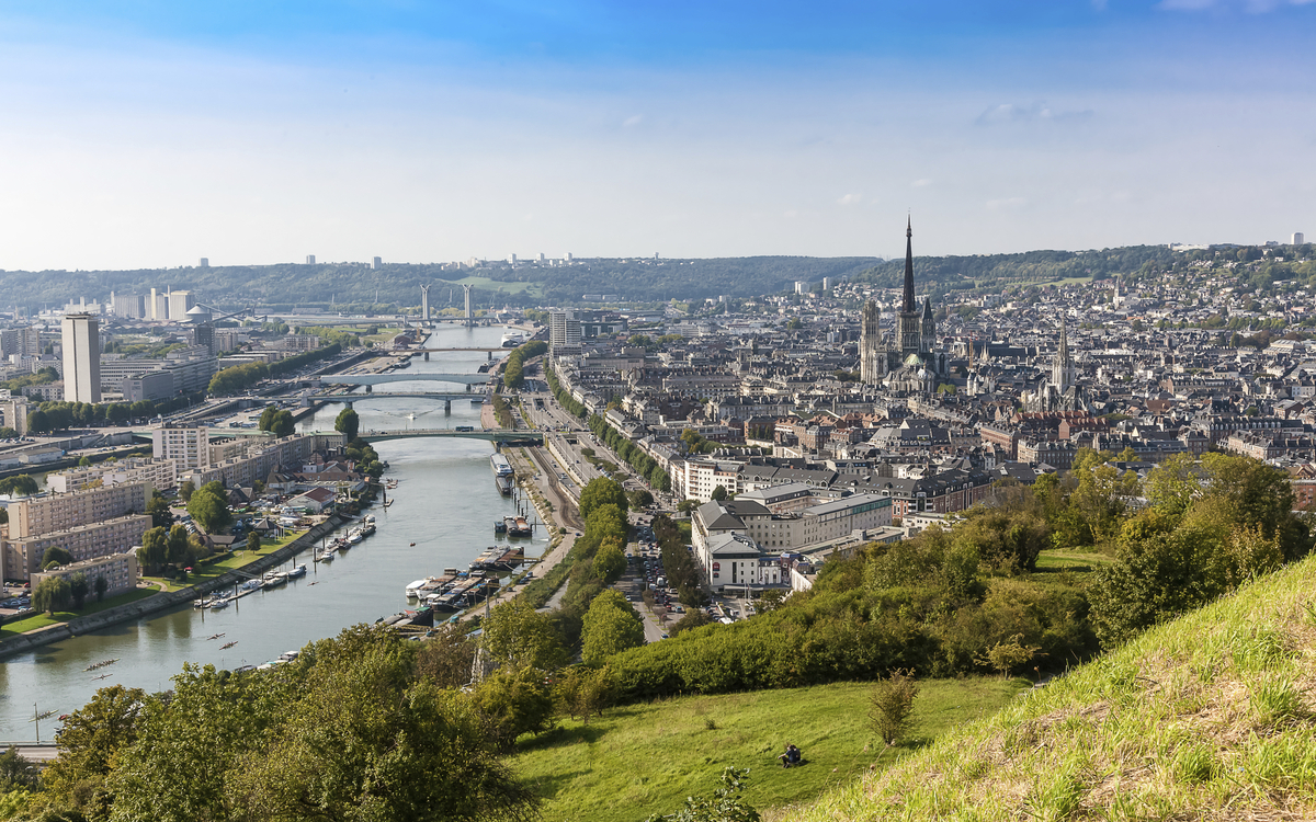 Panorama der Stadt Rouen, Frankreich