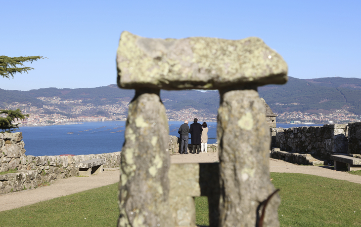 Aussicht vom Castelo do Castro, Vigo, Spanien
