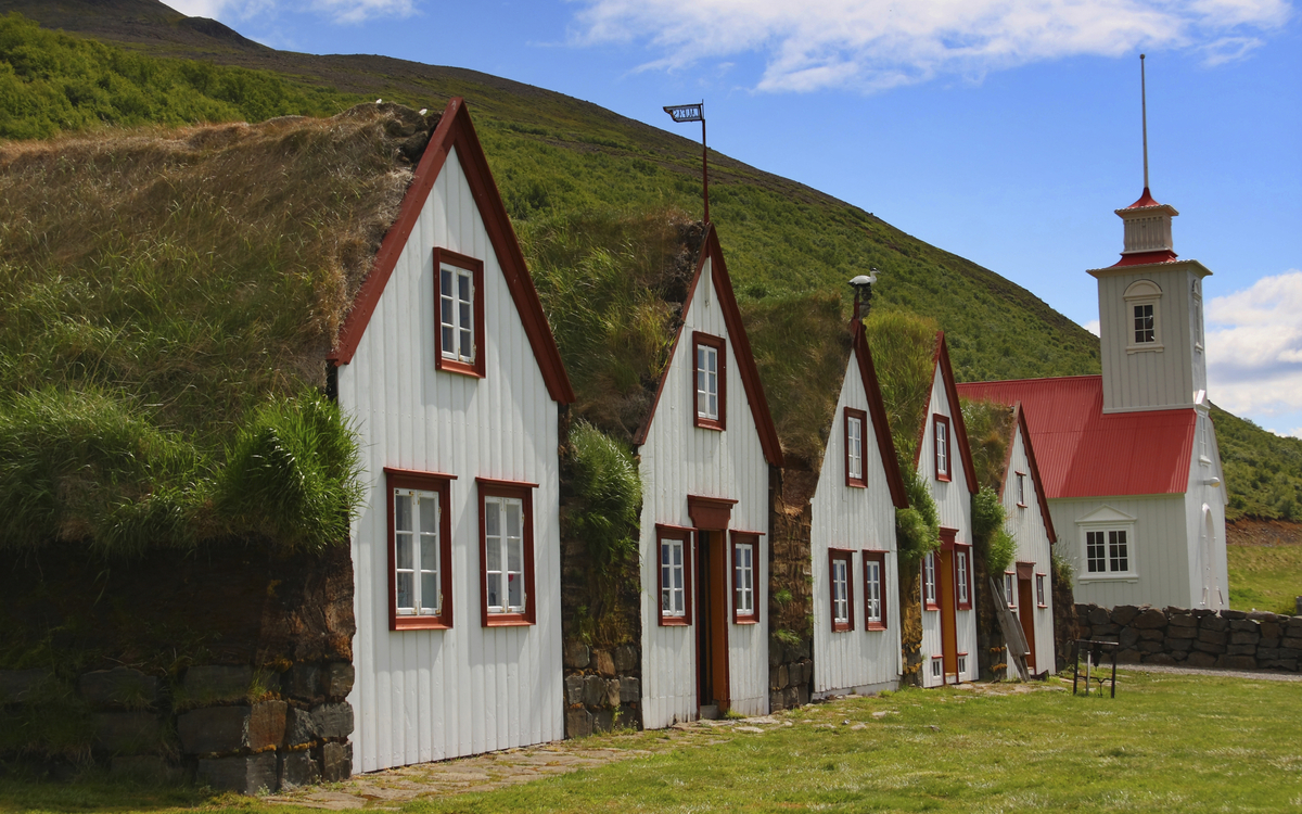 Torfgehöft in Laufas, Island