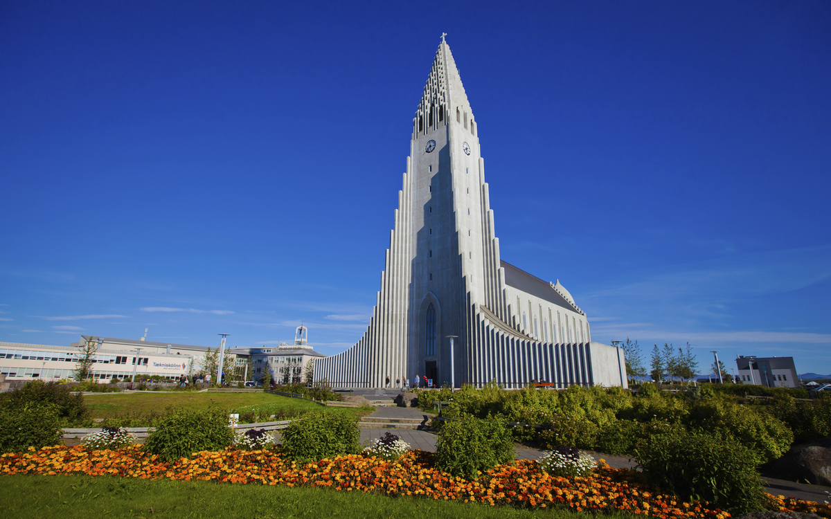 Die Hallgrímskirkja in Reykjavik, Island