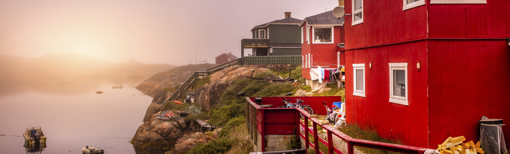Häuser in Sisimiut, Grönland