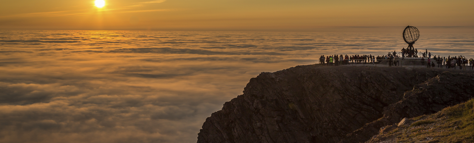 Sonnenuntergang am Nordkap, Norwegen