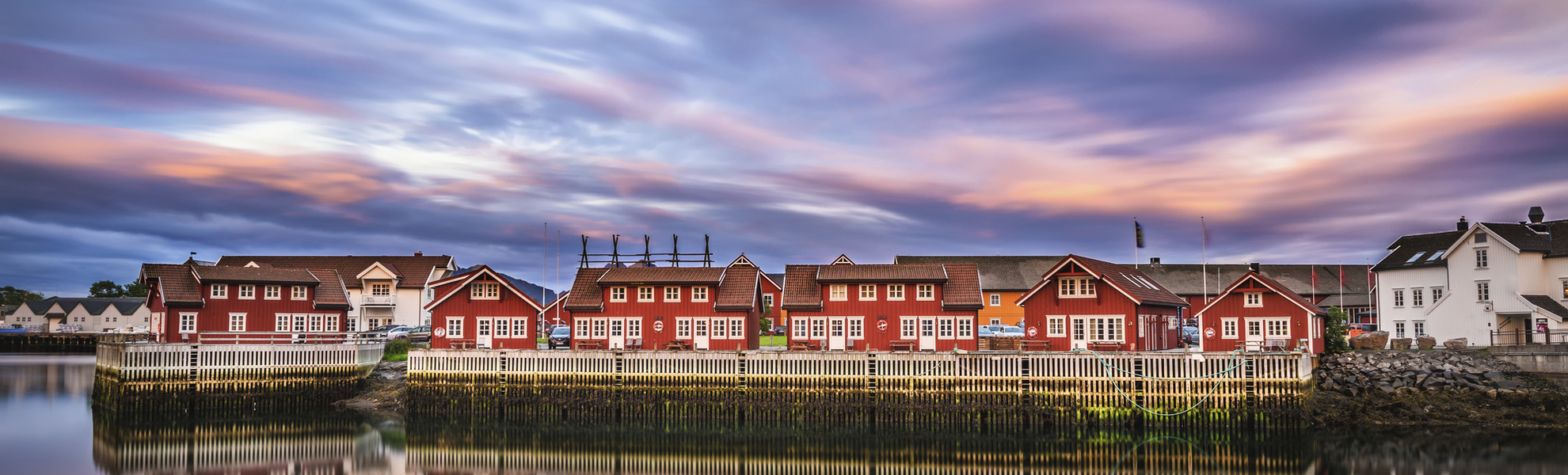 Häuser in Svolvaer, Norwegen