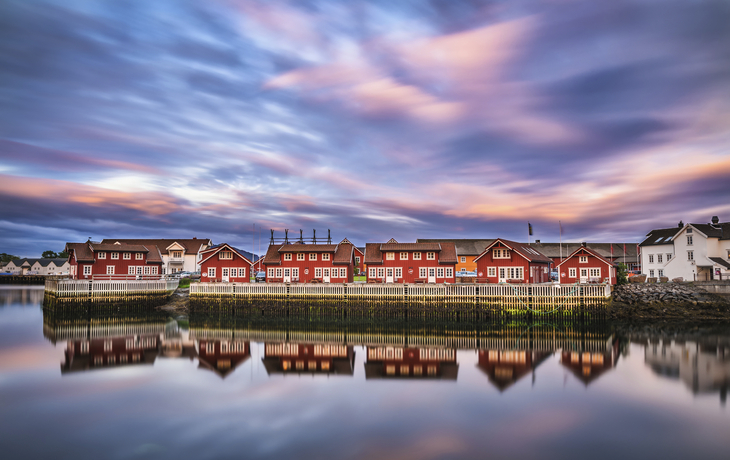 Häuser in Svolvaer, Norwegen