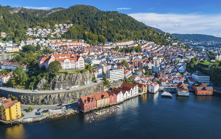 Die Stadt Bergen in Norwegen
