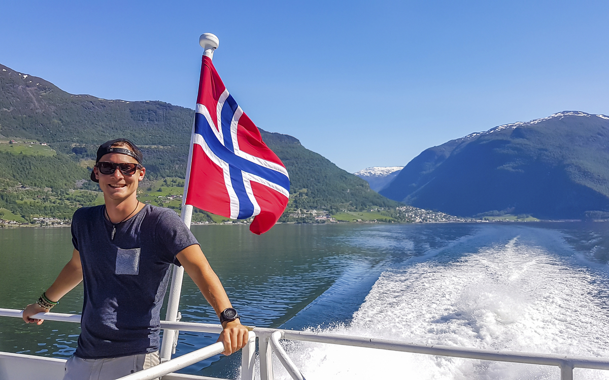 Wasserfall im Geirangerfjord