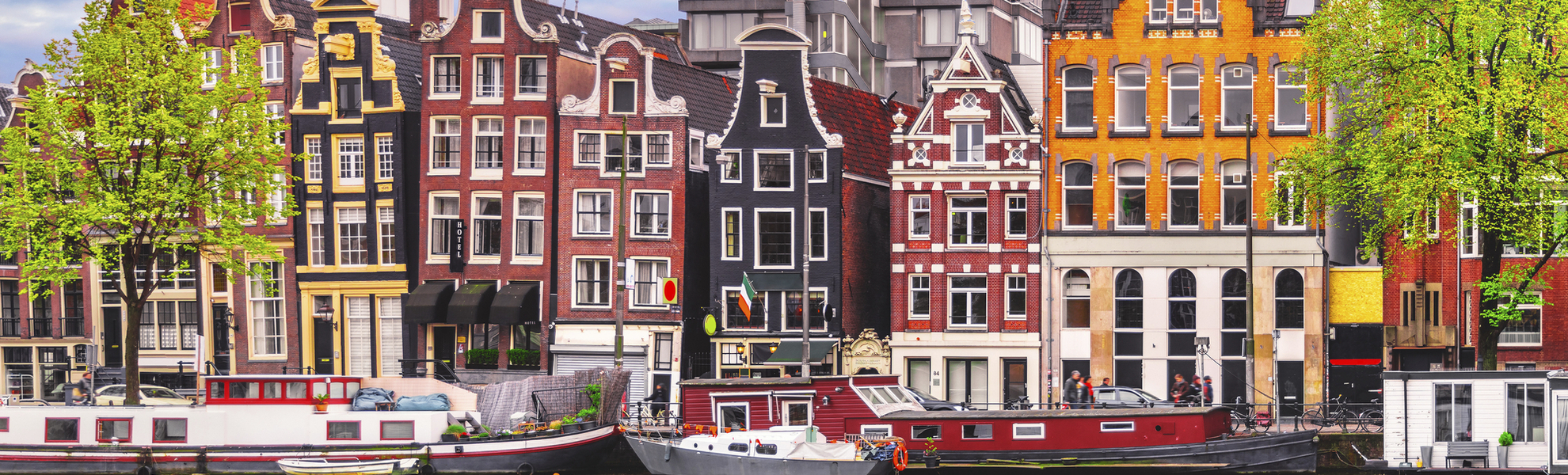 Bunte Haeuser in Amsterdam, Niederlande