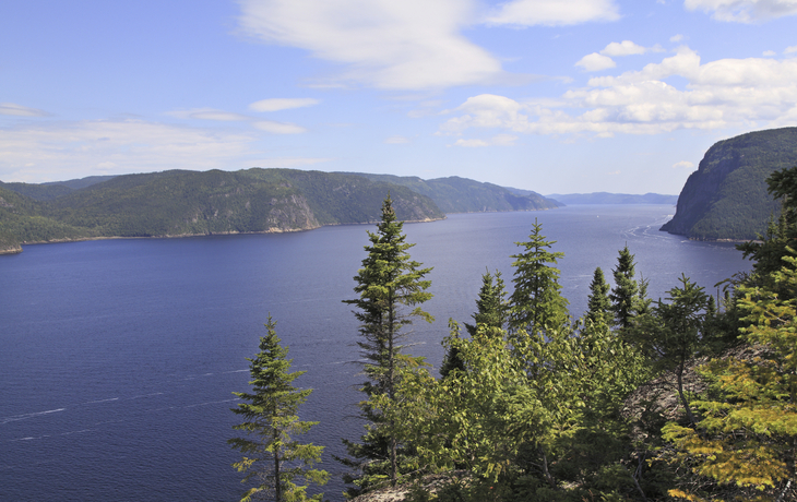 Panorama vor der Stadt Saguenay in Quebec, Kanada