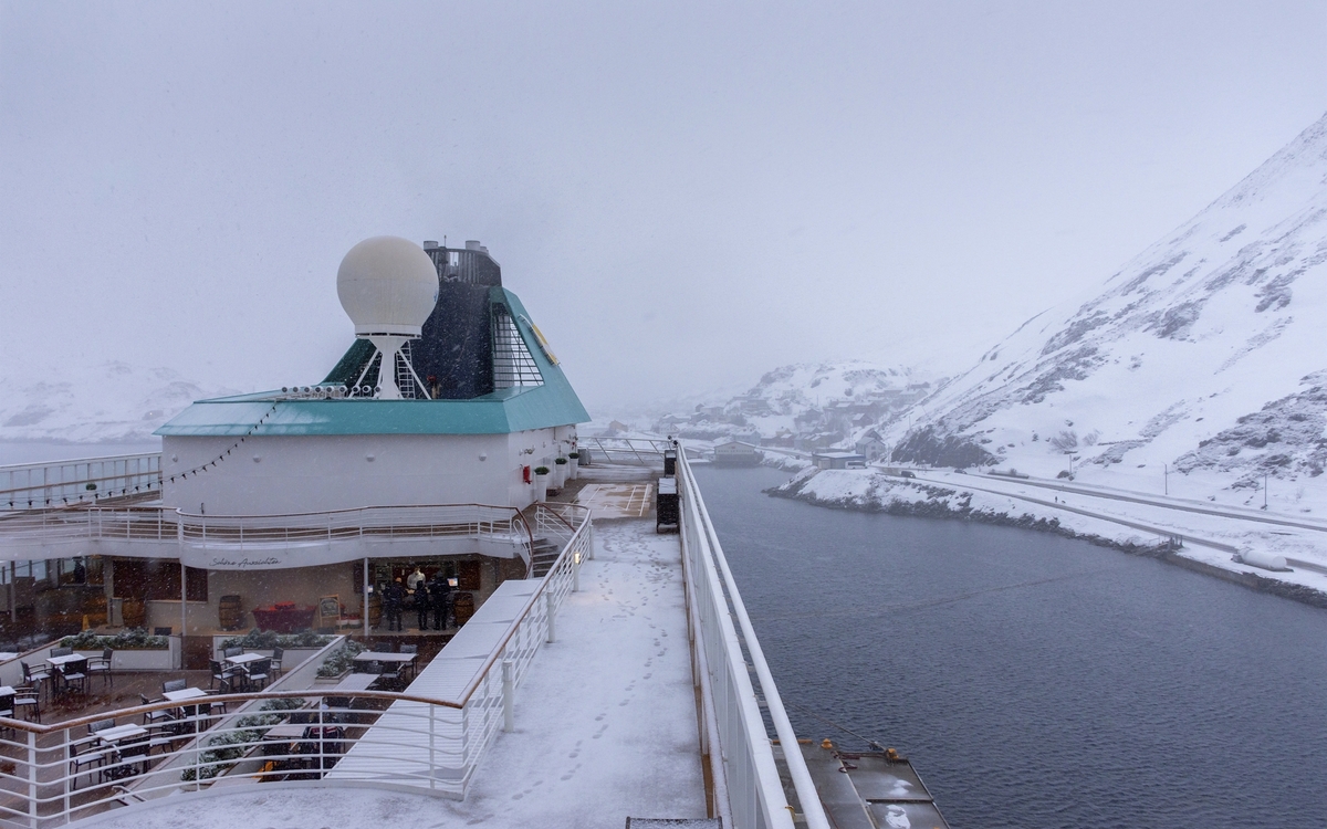 MS Amera kurz vor dem Nordkap