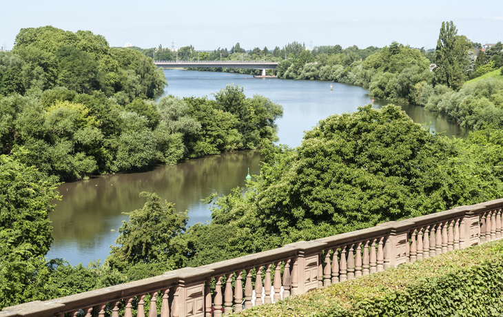 Aufnahme vom Rhein in Aschaffenburg, Deutschland