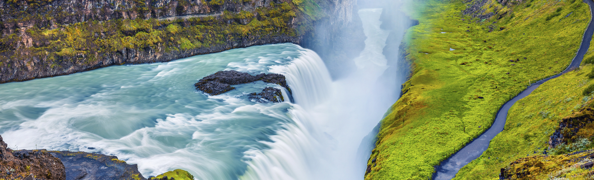 Der Gullfoss Wasserfall, Island