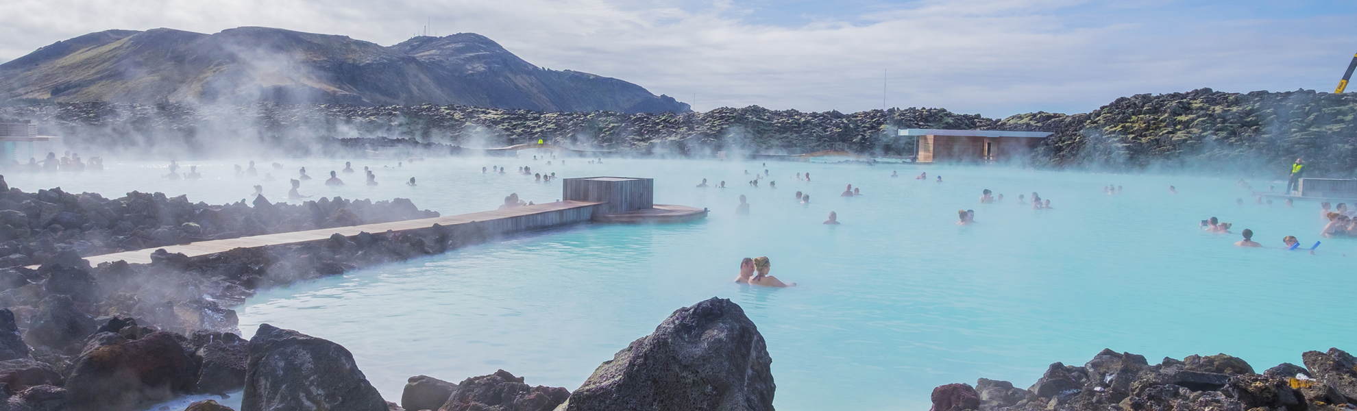 Die Blaue Lagune ist ein Thermalfreibad bei Grindavik, Island