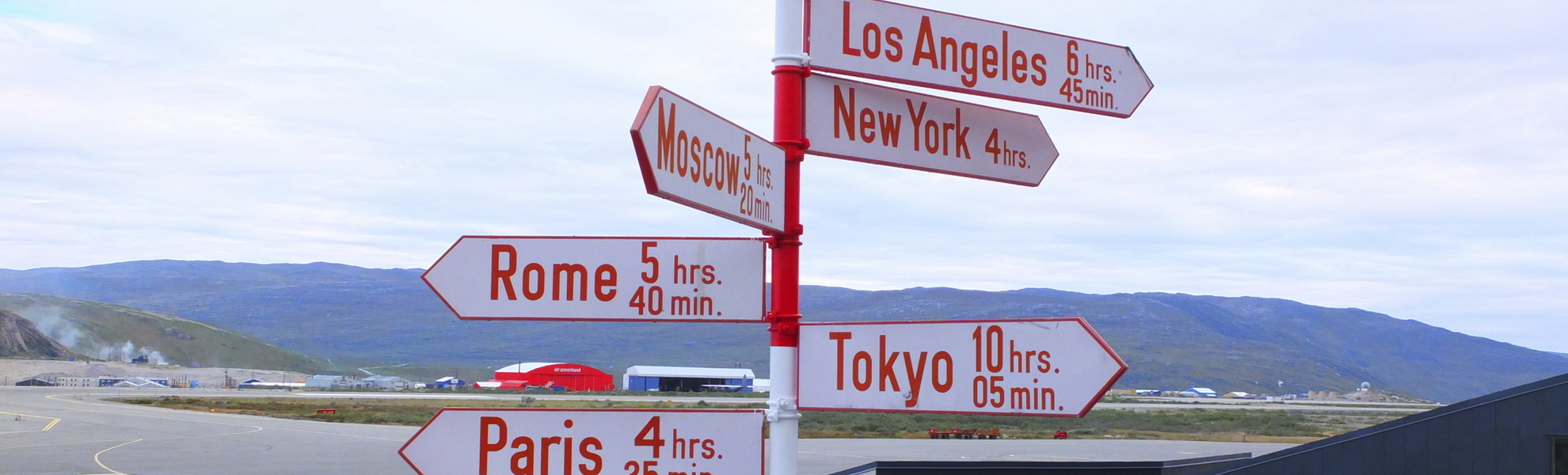 Schild in Kangerlussuaq, Grönland