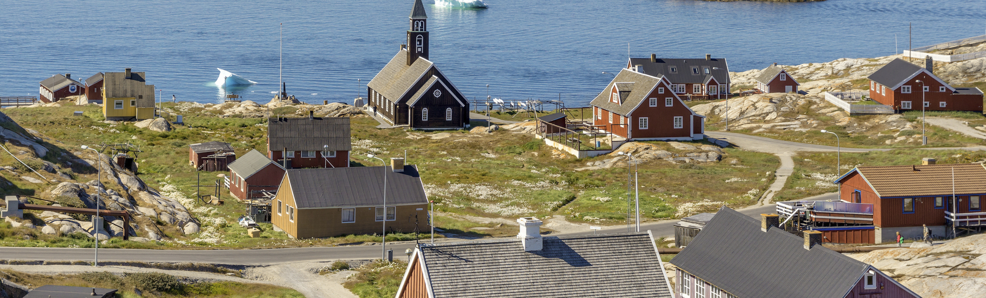 Haeuser auf Ilulissat, Groenland