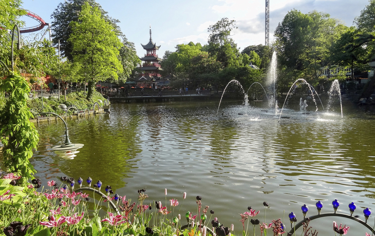 Tivoli Park in Kopenhagen, Dänemark