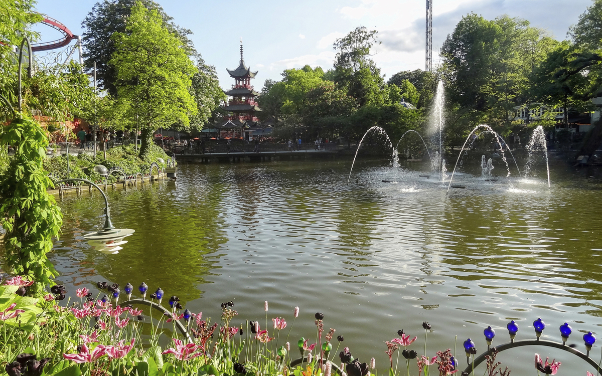 Tivoli Park in Kopenhagen, Dänemark