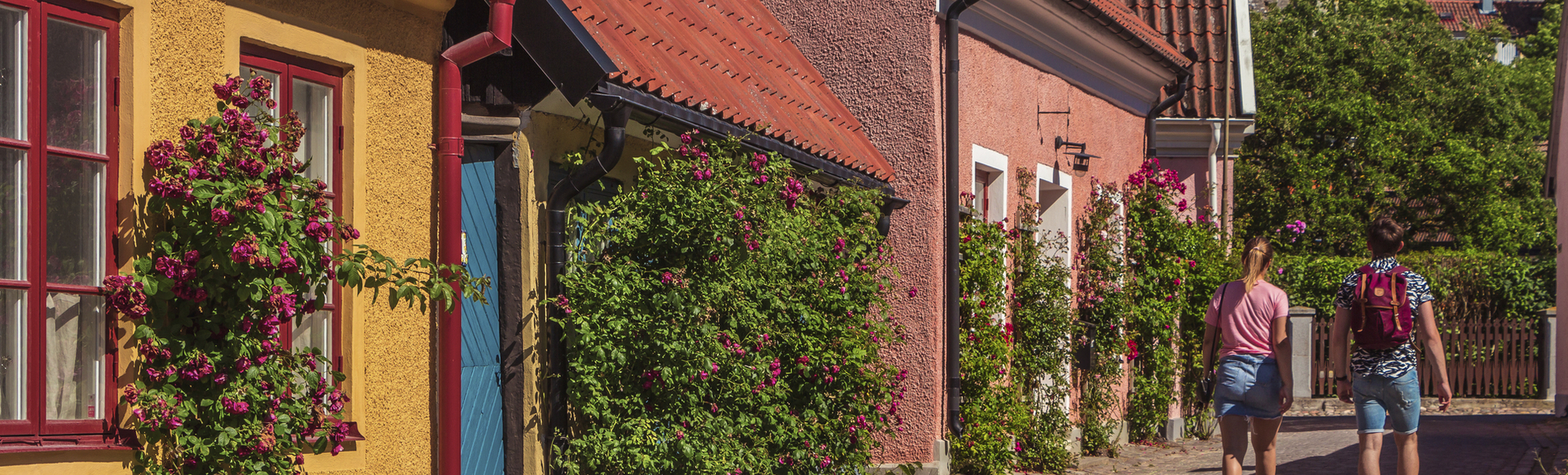 Straße in Visby, Gotland, Schweden