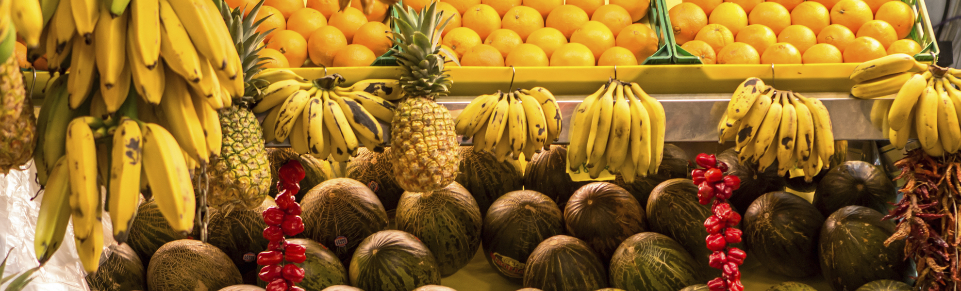 Obst Marktstand in Las Palmas auf Gran Canaria, Spanien