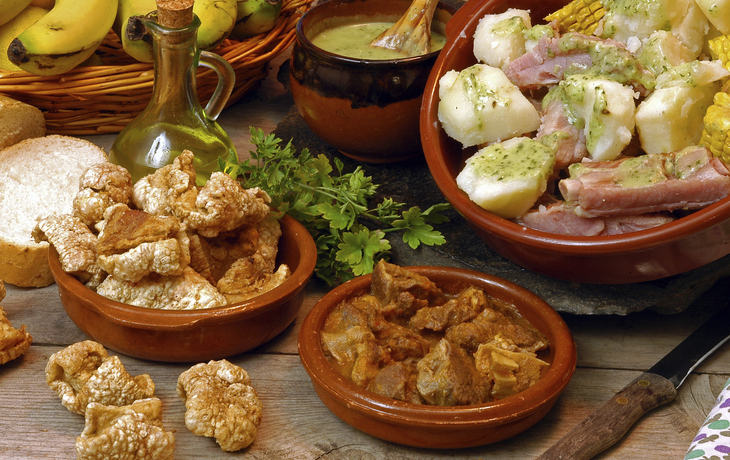 Frisch zubereitetes Essen auf Teneriffa, Spanien