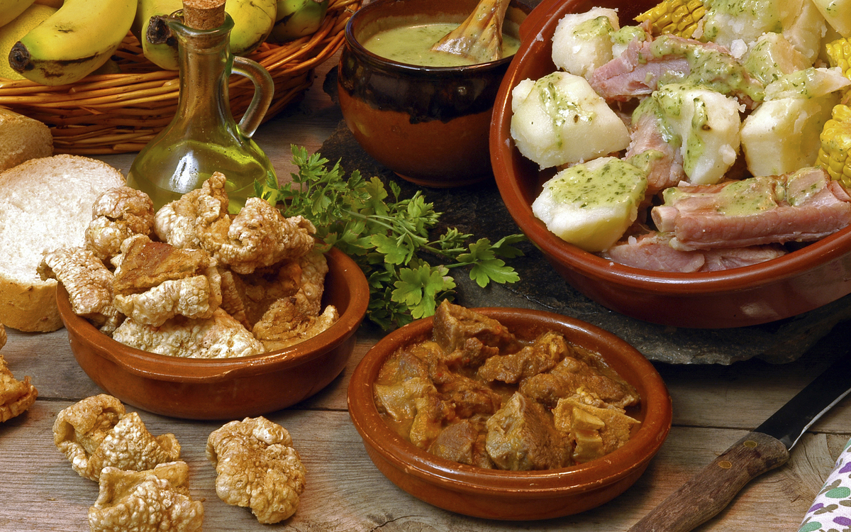 Frisch zubereitetes Essen auf Teneriffa, Spanien