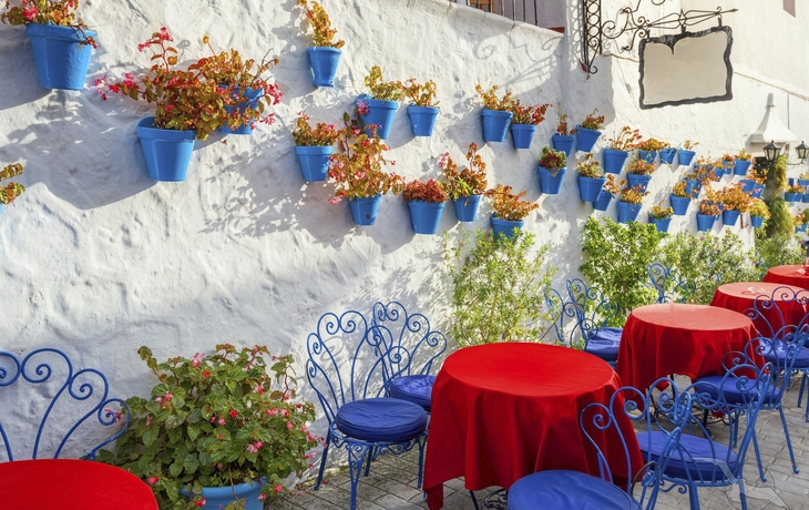 Hausfassade in Málaga, Spanien