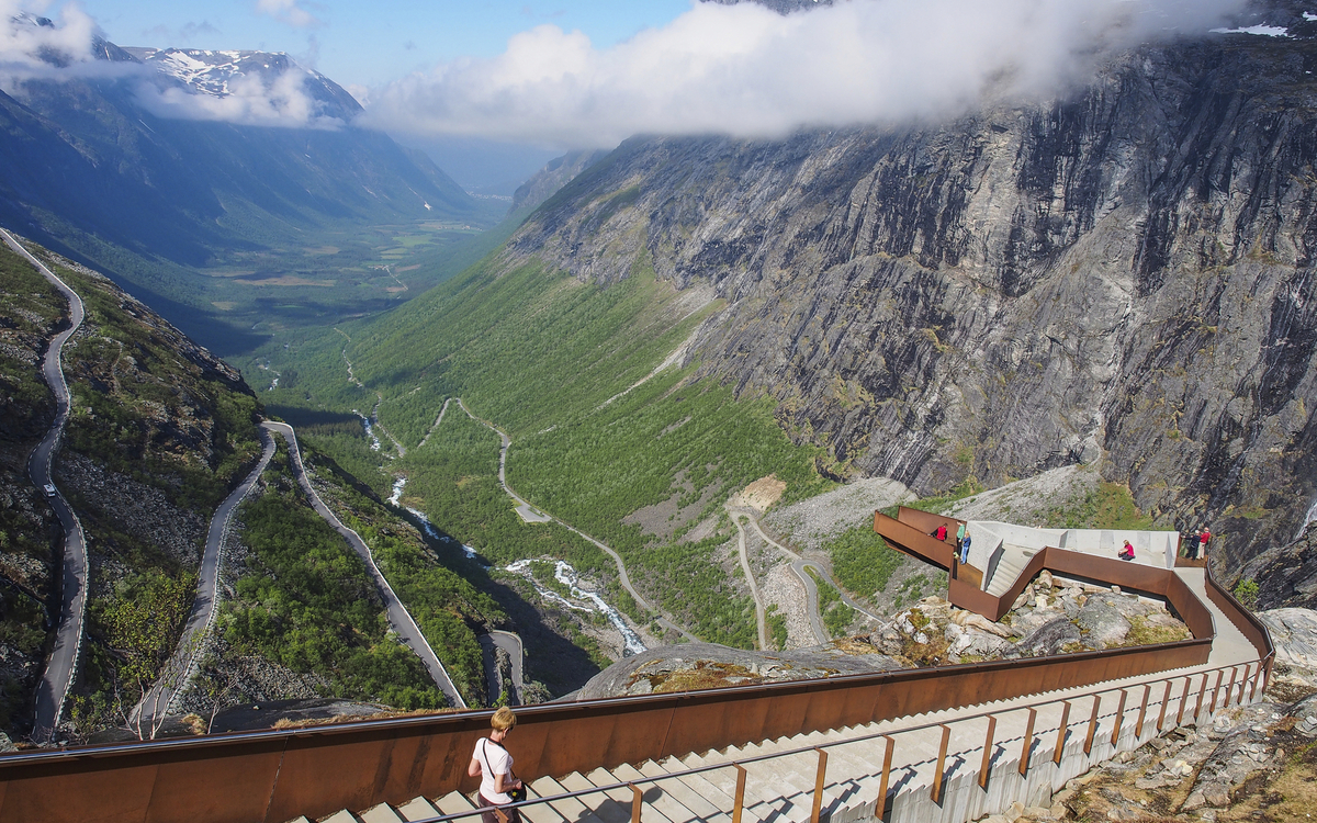 Trolltreppe in der Nähe von Andalsnes, Norwegen