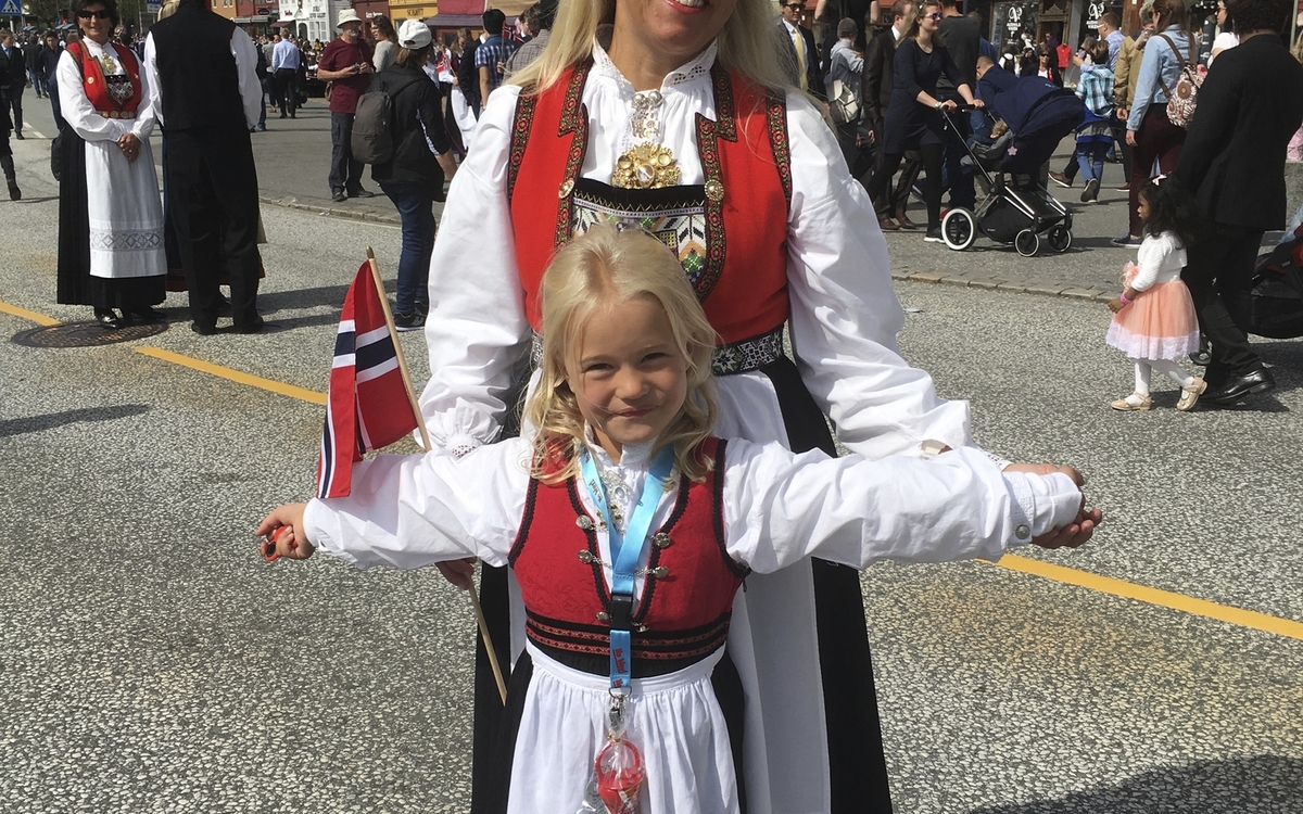 Volksfest in Bergen, Norwegen