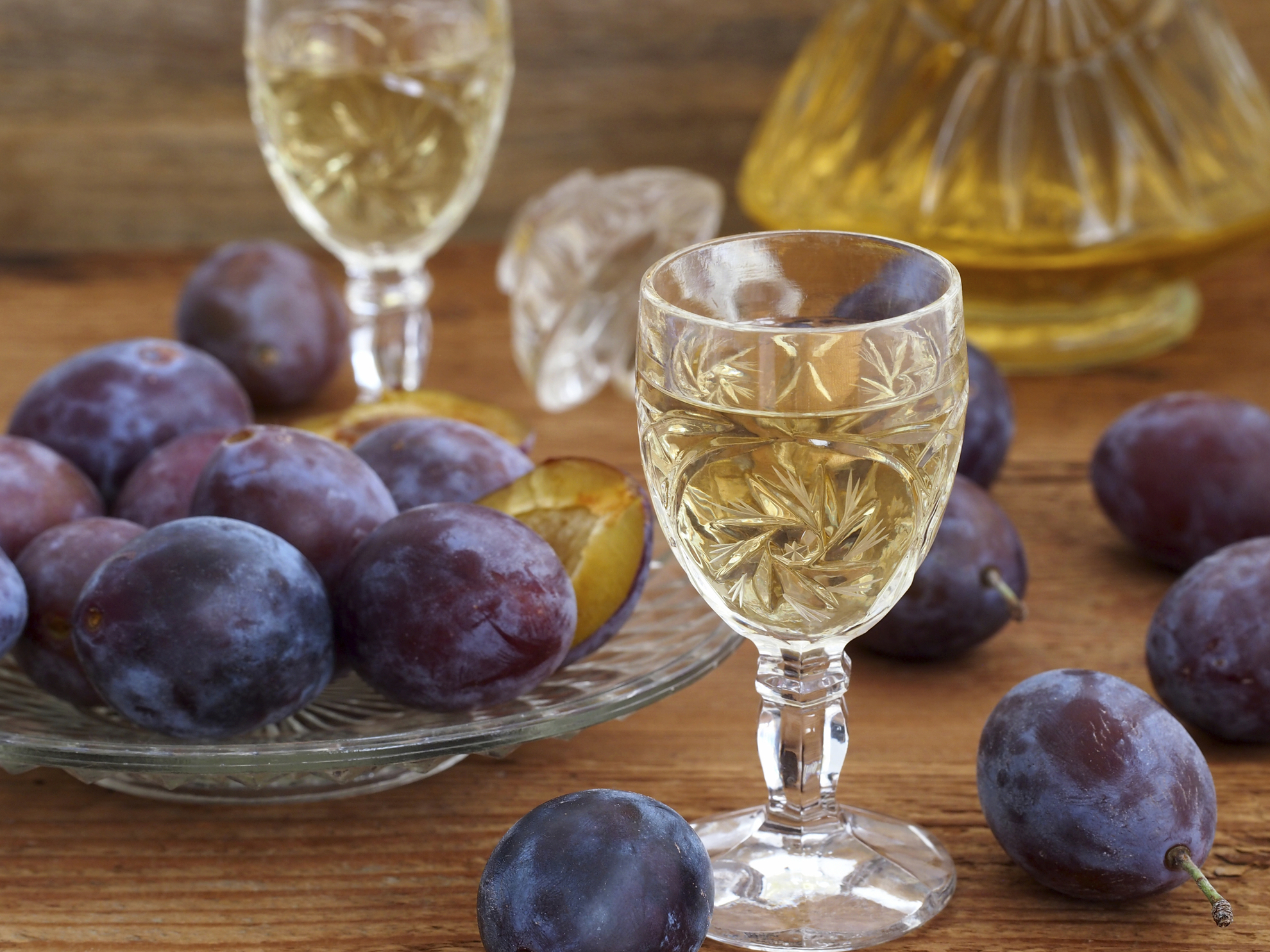 Der Sliwowitz, berühmter Obstbrand aus Pflaumen