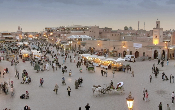 Platz der Gaukler in Marrakesch, Marokko