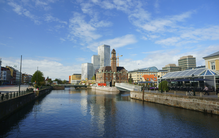 Wasserstraße in Malmö, Schweden