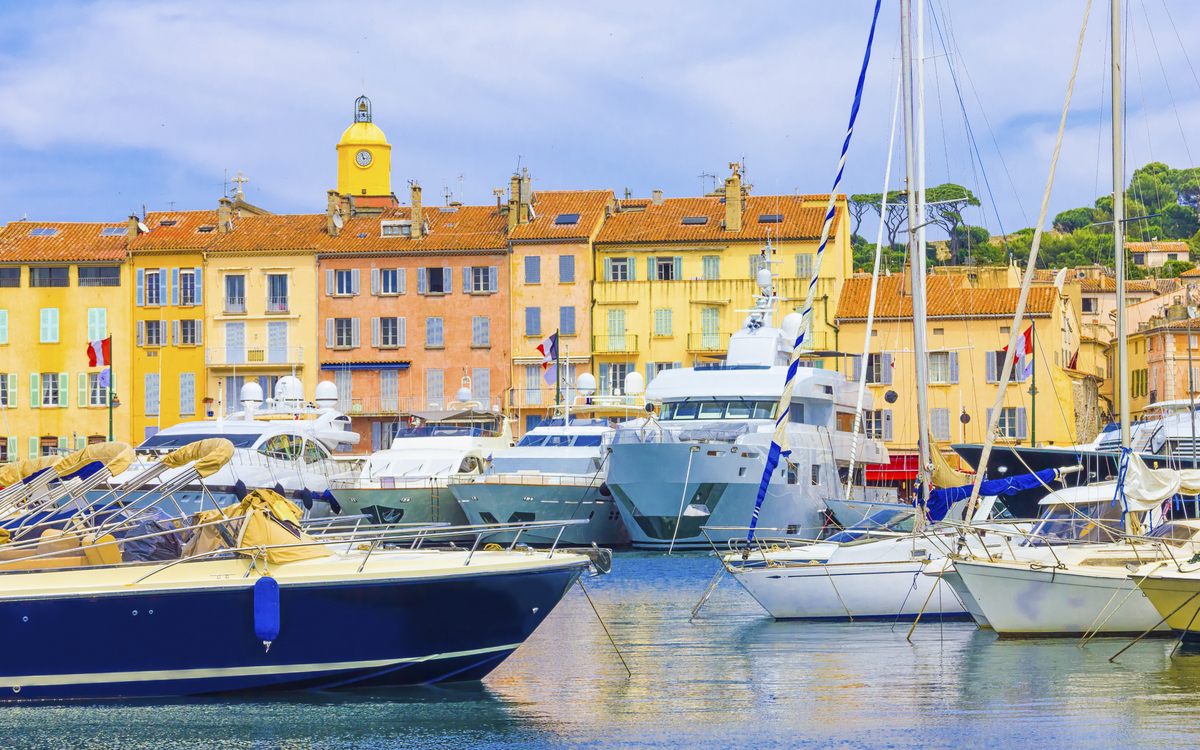 Yachthafen in St. Tropez, Frankreich