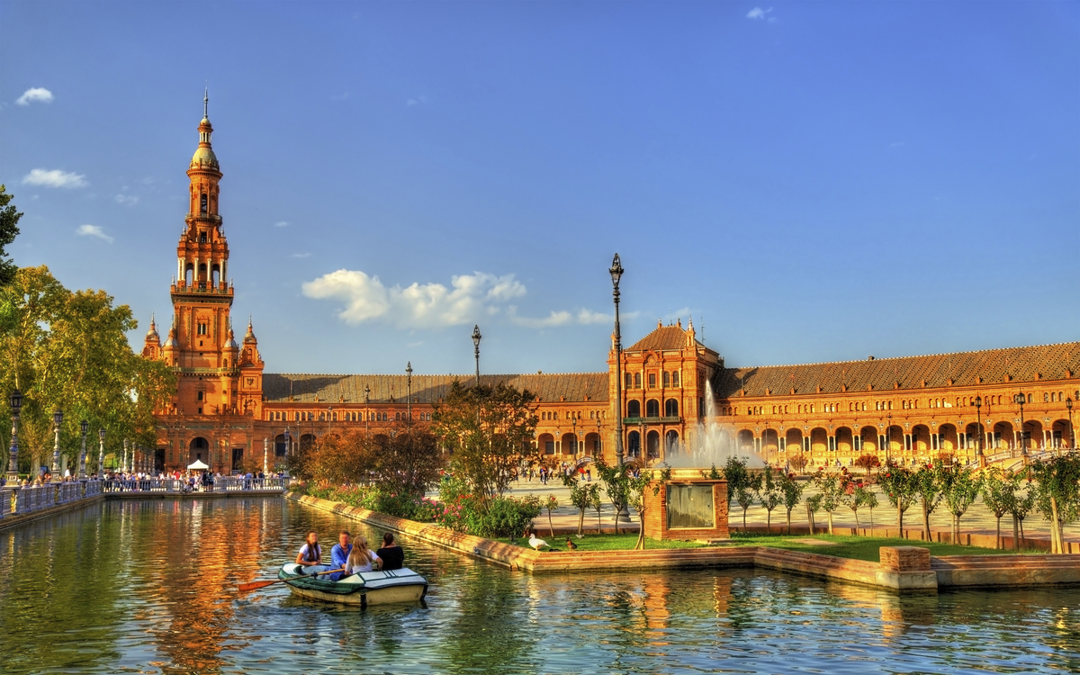 Plaza de Espana, Sevillia, Spanien