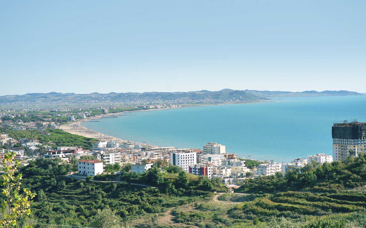 Luftaufnahme von Durres, Albanien