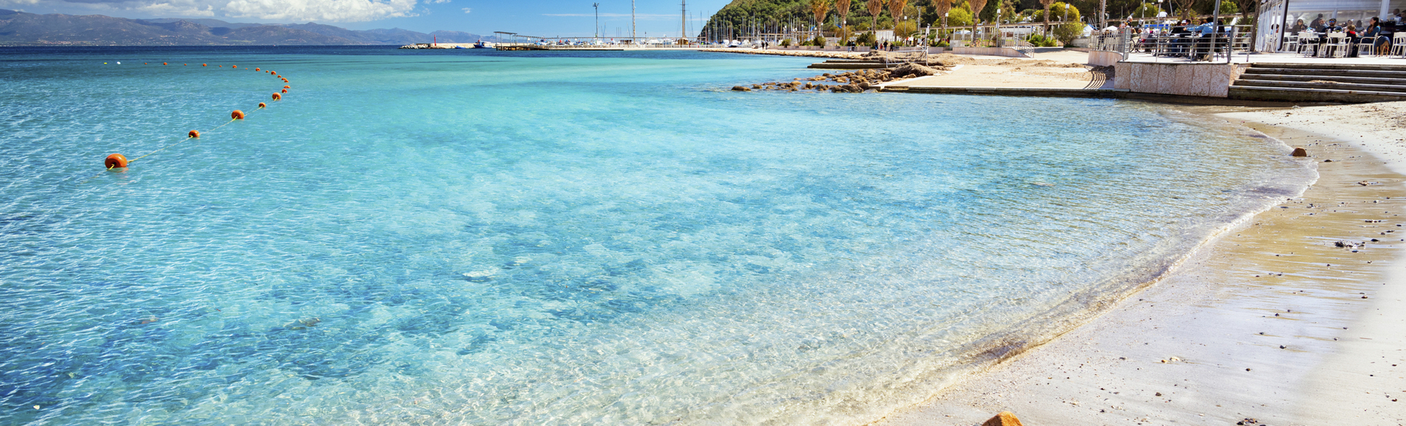Poettos Strand in Sardinien, Italien