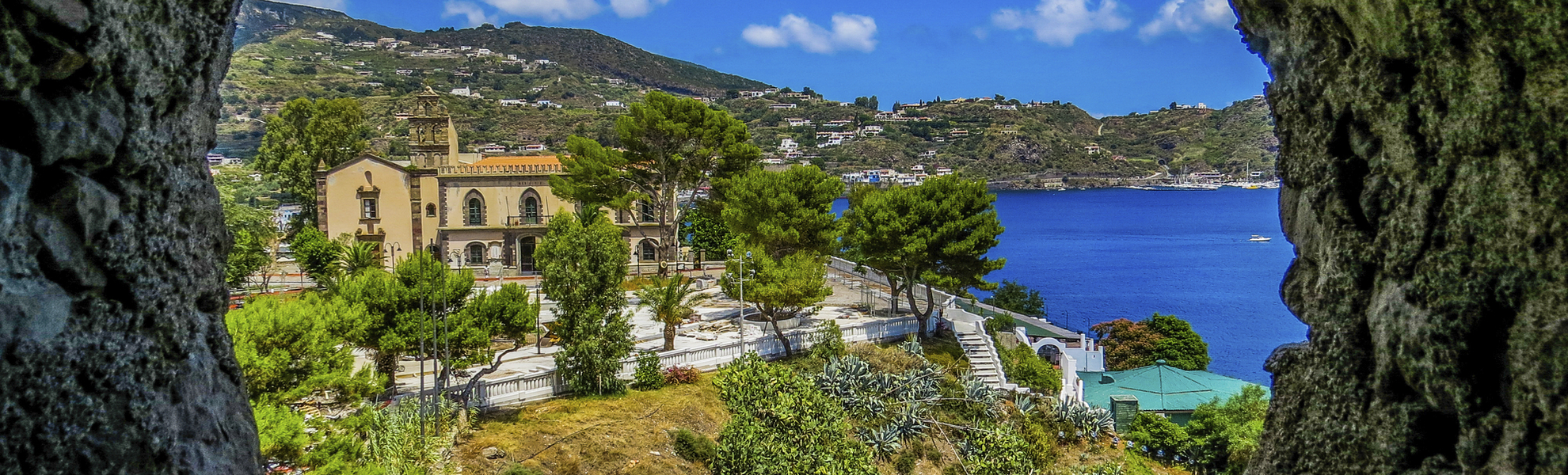 Aussicht auf Lipari, Italien