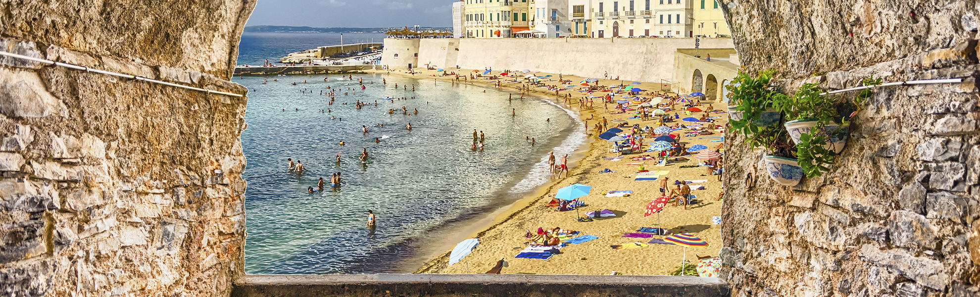 Wasserfront von Gallipoli, Italien