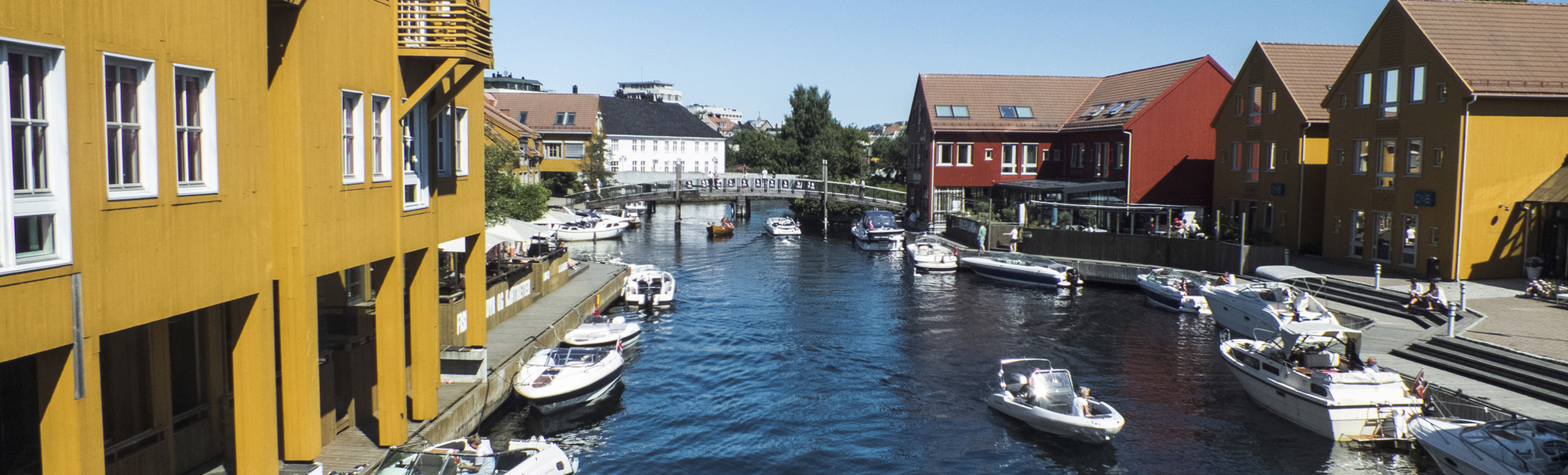 Kanal in Kristiansand, Norwegen