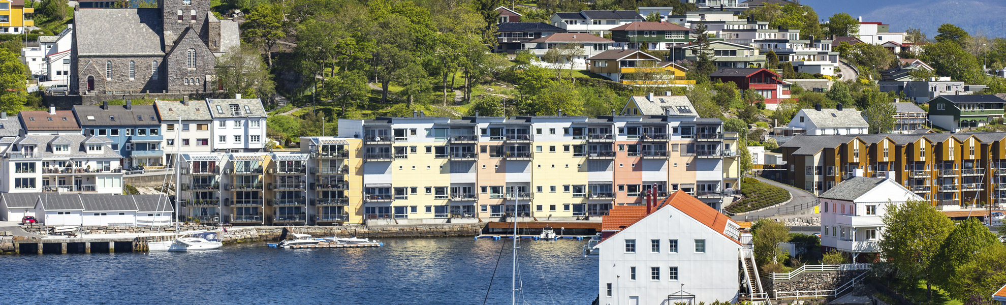 Die Hafenstadt Kristiansund in Norwegen
