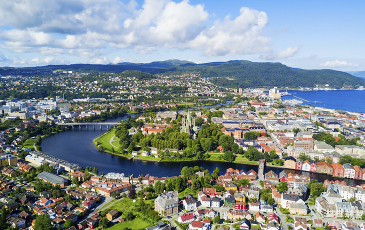 Panoramaaufnahme von Trondheim, Norwegen
