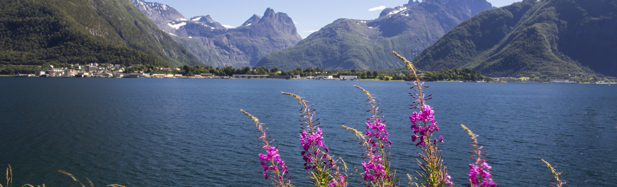 Liebliche Landschaft am Romsdalsfjord, Norwegen