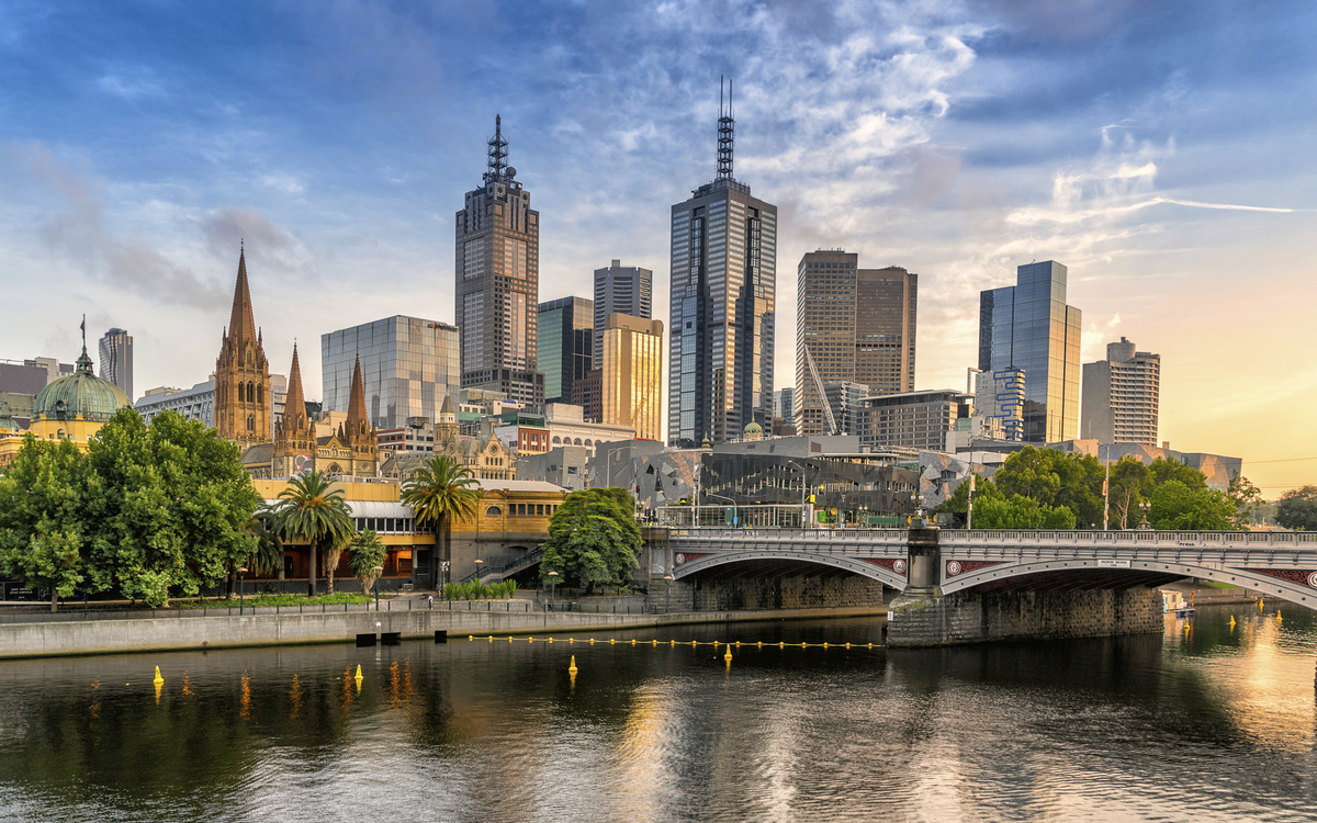 Stadtzentrum von Melbourne, Australien