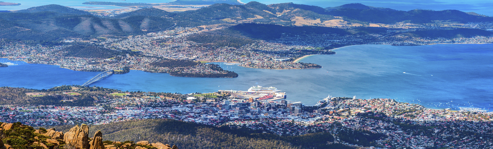 Luftansicht von Hobart, Australien