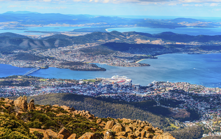 Luftansicht von Hobart, Australien
