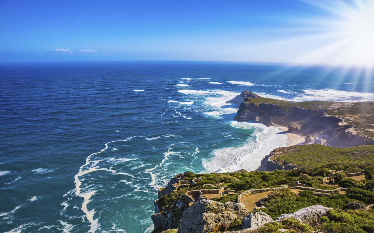 Luftansicht vom Kap der guten Hoffnung, Suedafrika