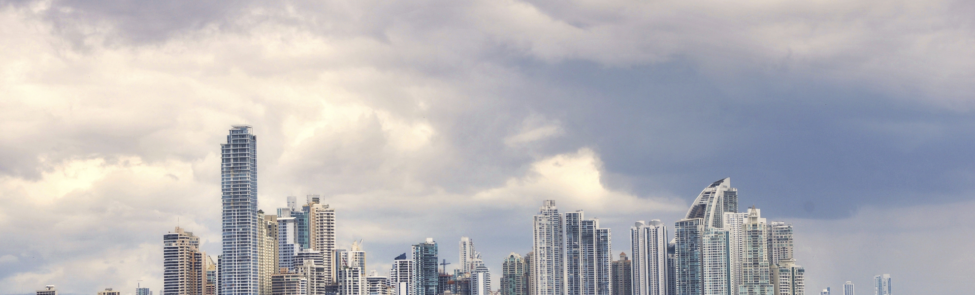 Panama Stadt aus Sicht von Fort Amador, Panama