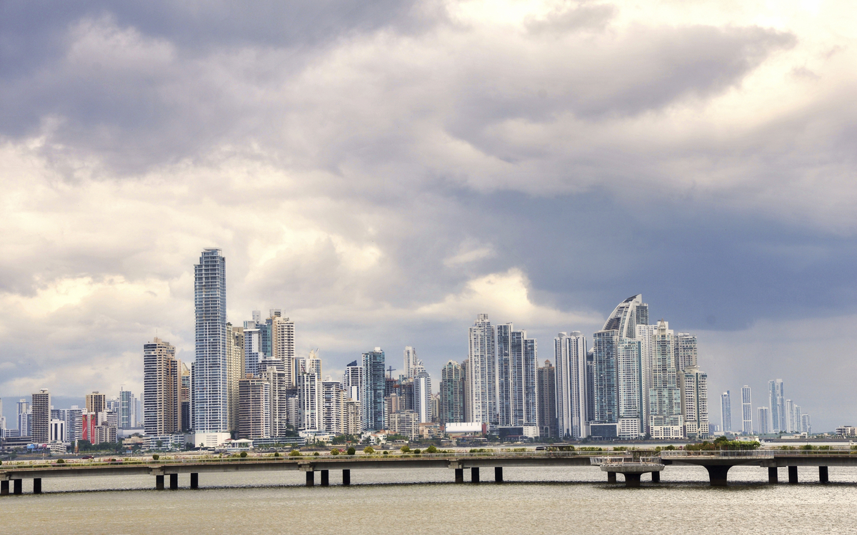 Panama Stadt aus Sicht von Fort Amador, Panama