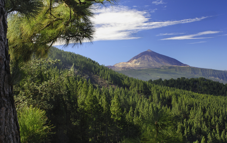 Berg Teide und Stadt Ootava auf Teneriffa, Spanien