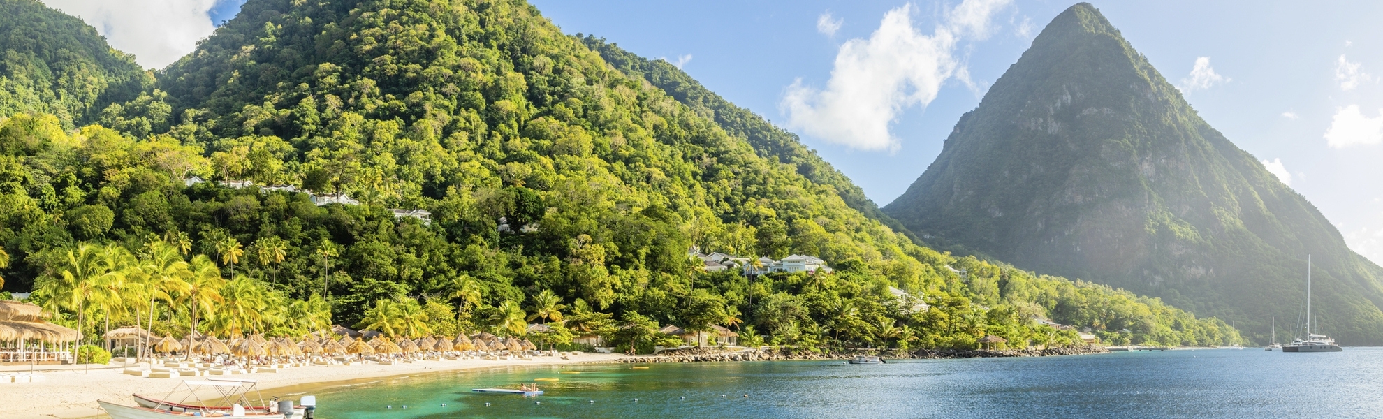 Blick auf die Berge, St. Lucia