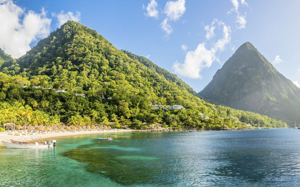 Blick auf die Berge, St. Lucia