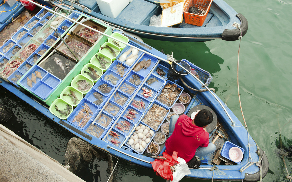 Fischerboot in China